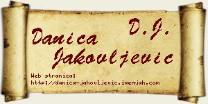 Danica Jakovljević vizit kartica